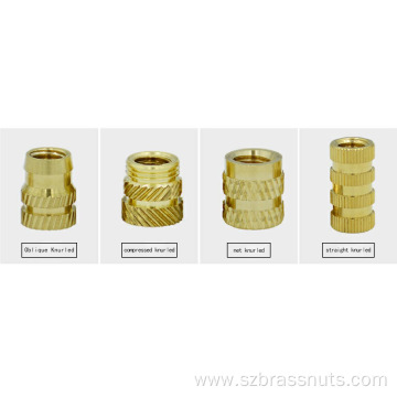 Female Brass Threaded Knurled Insert Embedment Nuts